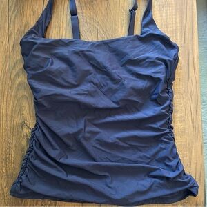 Athleta Square Neck Bra Cup Tankini 36D, Navy Blue
